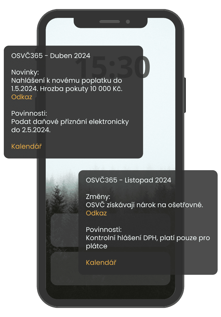 Ukázka SMS upozornění